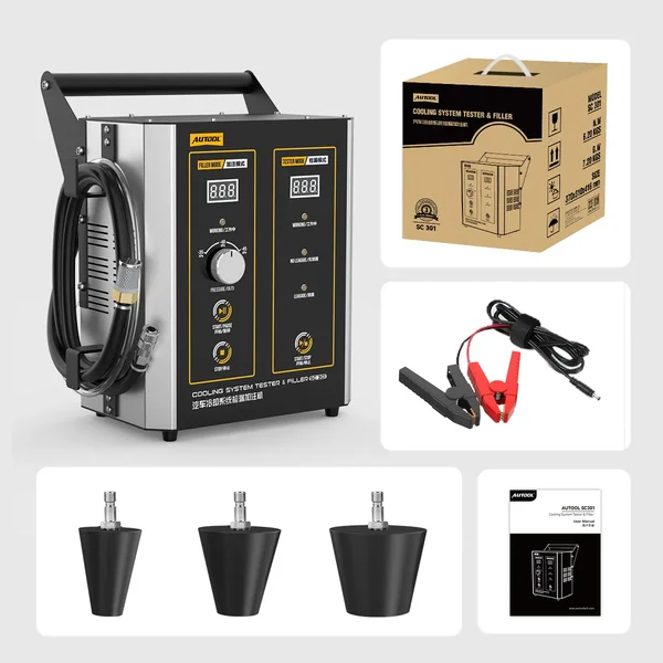 AUTOOL SC301 Cooling System Pressure Tester & Coolant Vacuum Filler