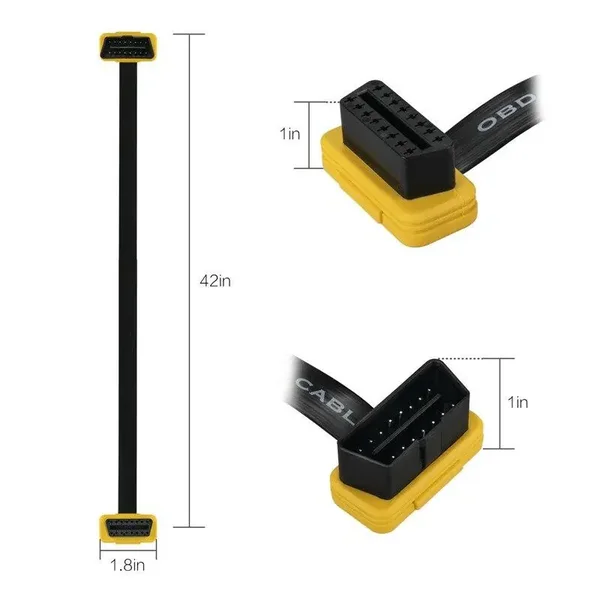 AUTOOL 100cm Flat OBD2 Extension Cable