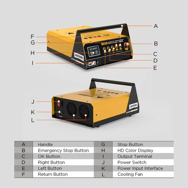 AUTOOL EM355 ECU Programming Power Supply & 12V AGM/Lead-Acid Battery Charger