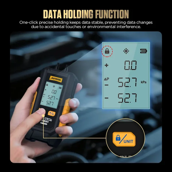 AUTOOL PT503 Mini Differential Pressure Gauge