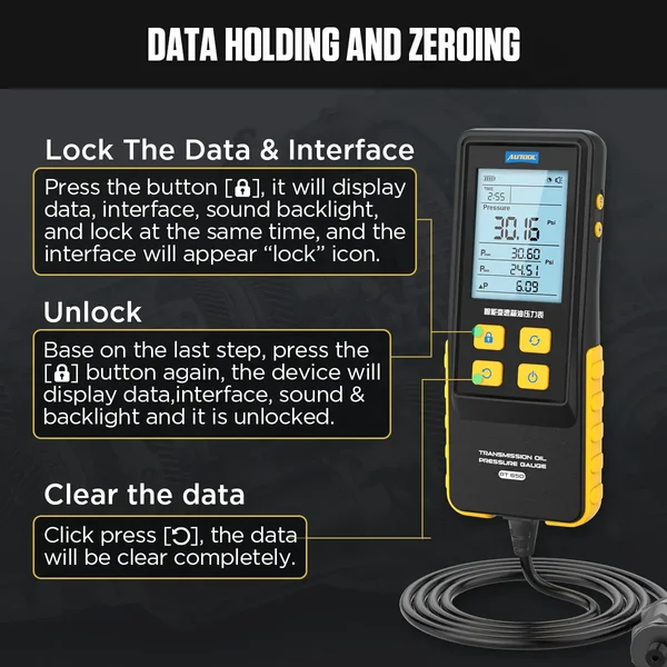 AUTOOL PT650 Digital Transmission Oil Pressure Tester Kit