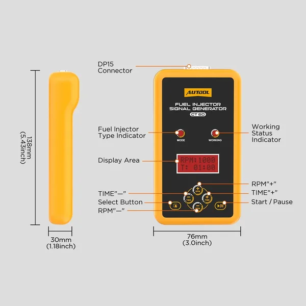 AUTOOL CT60 Fuel Injector Pulse Tester