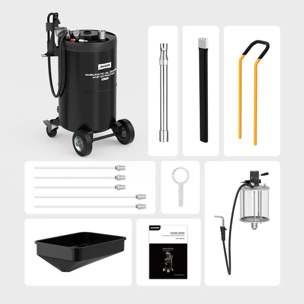 AUTOOL OD750 100 L Pneumatic Oil Extractor and Drainer with 12 L Sight Cup