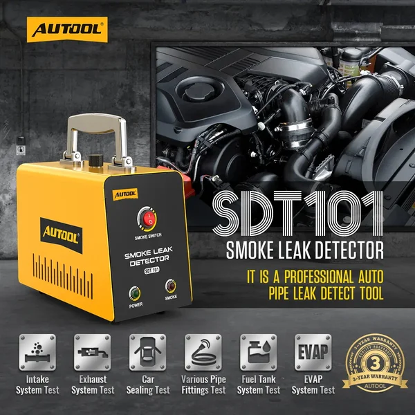 AUTOOL SDT101 Low-Pressure EVAP Smoke Machine with Fixed 0.46 psi Output