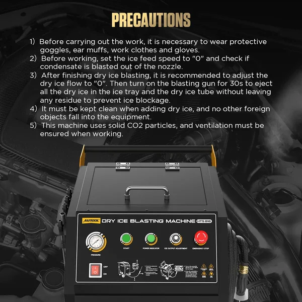 AUTOOL HTS818 Automotive Dry Ice Cleaning Machine