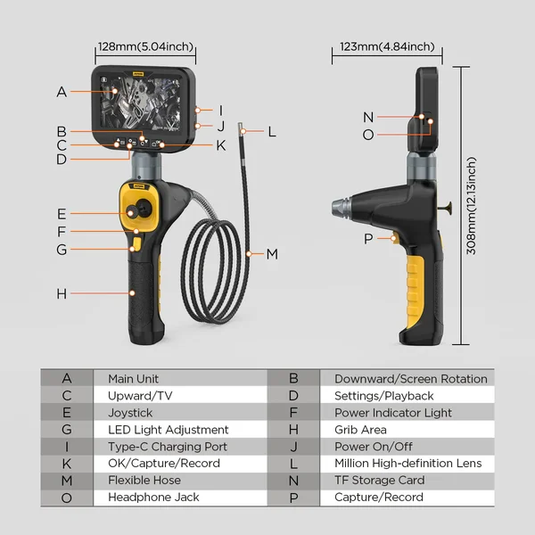 AUTOOL SVB308 Four-Way Articulating Automotive Borescope