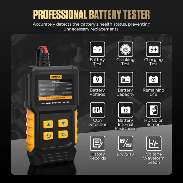 AUTOOL BT360 12V Digital Automotive Battery Tester