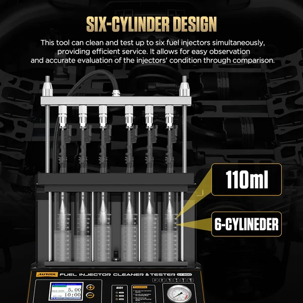 AUTOOL CT500 6-Cylinder GDI/EFI/FSI Fuel Injector Cleaner and Tester