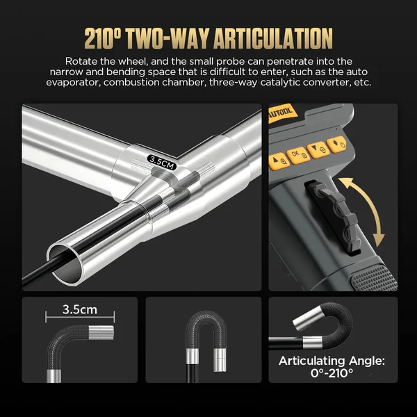 AUTOOL SVB305 5.5 mm Two-Way Articulating Automotive Borescope