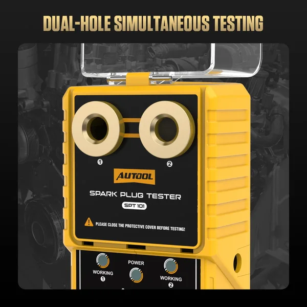 AUTOOL SPT101 Dual-Socket Spark Plug Tester, Up to 6000 RPM