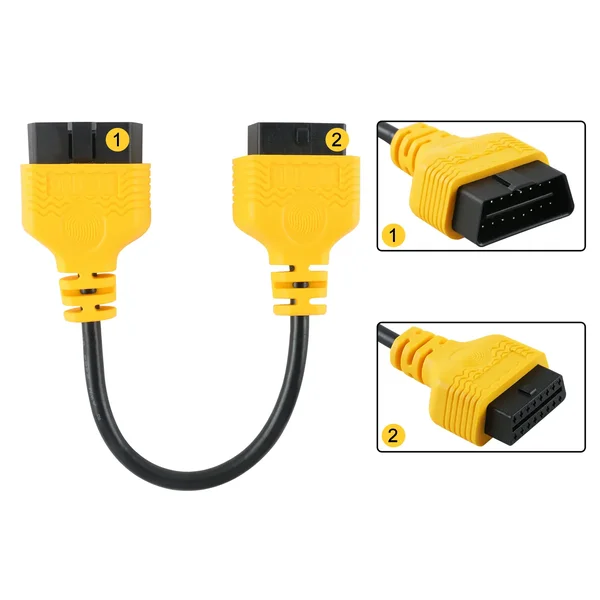 AUTOOL 30cm Two-Pack OBD2 Extension Cable