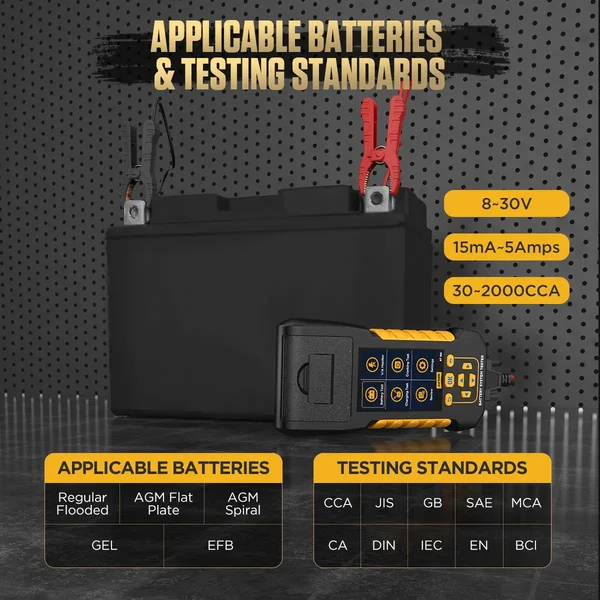 AUTOOL BT880 Automotive Battery Tester with Leakage Monitoring