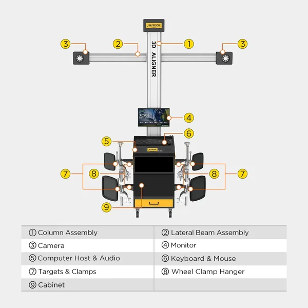 AUTOOL XC505 3D Wheel Alignment Machine with Mobile Workstation