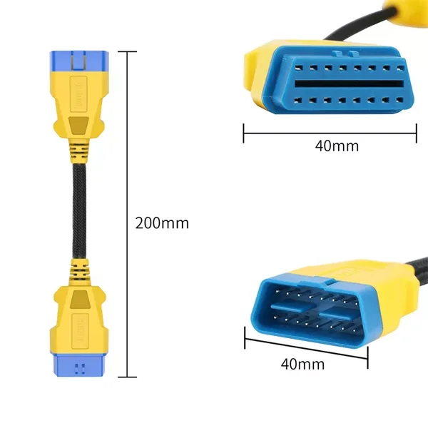AUTOOL 20cm Braided OBD2 Extension Cable