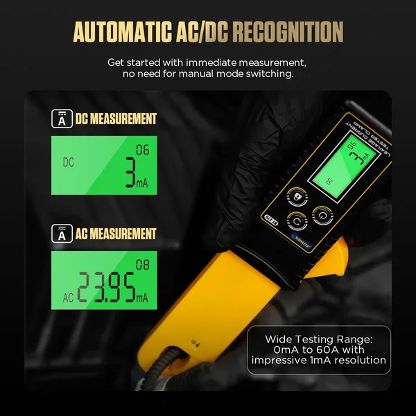AUTOOL BT270 Automotive Leakage Current Clamp Meter – 0mA-60A AC/DC