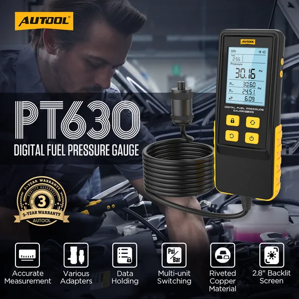AUTOOL PT630 Digital Automotive Fuel Pressure Gauge