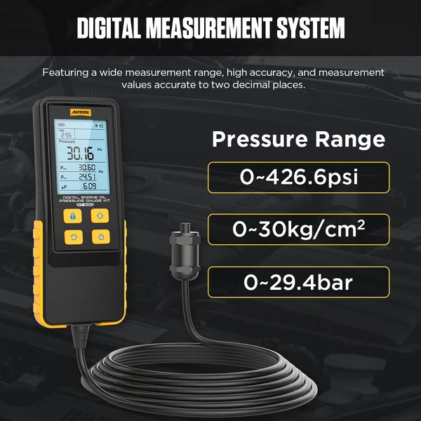 AUTOOL PT620 Digital Engine Oil Pressure Tester Kit