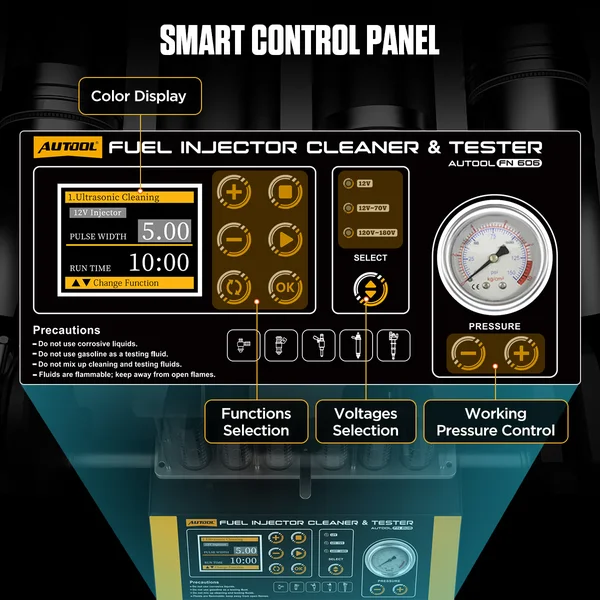 AUTOOL FN606 6-Cylinder GDI/EFI/FSI Fuel Injector Cleaner and Tester