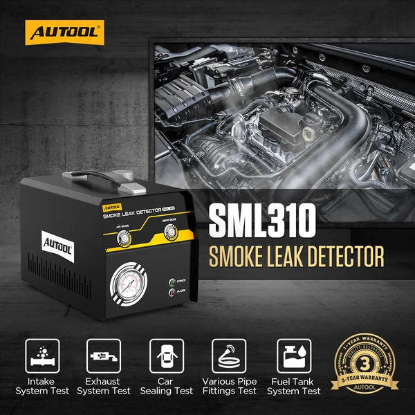 AUTOOL SML310 Automotive Smoke Leak Detector with Mechanical Pressure Gauge