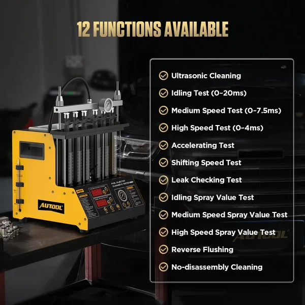 AUTOOL CT200 6-Cylinder Fuel Injector Cleaner and Tester