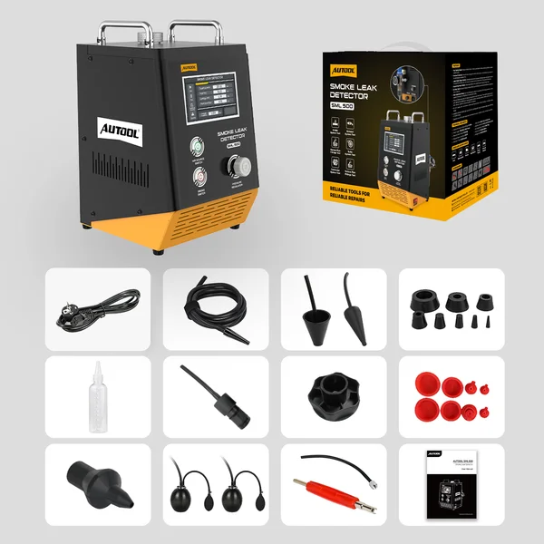 AUTOOL SML500 Touchscreen Automotive Smoke Tester with Configurable Pressure Hold
