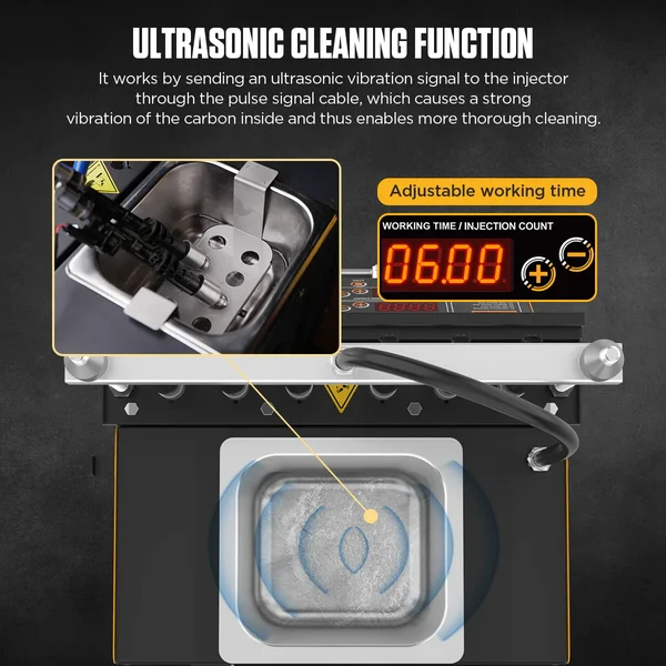 AUTOOL CT400 6-Cylinder GDI/EFI/FSI Fuel Injector Cleaner and Tester