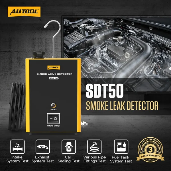 AUTOOL SDT50 Automotive Smoke Leak Detector with Built-In Air Pump