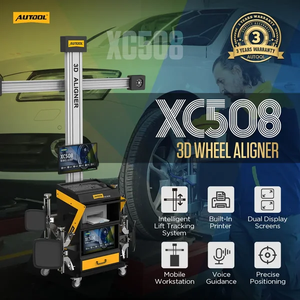 AUTOOL XC508 3D Wheel Alignment Machine with 5 MP Auto-Tracking Cameras