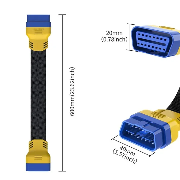 AUTOOL 60cm Braided OBD2 Extension Cable