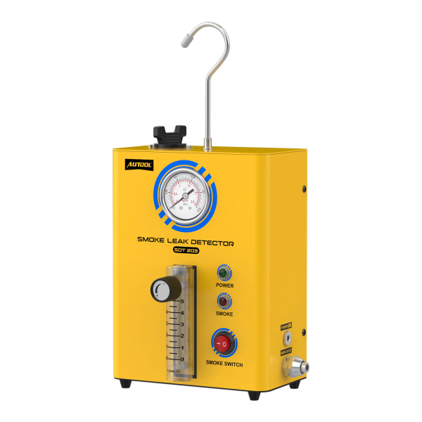 AUTOOL SDT203 Automotive Smoke Leak Detector with Pressure Gauge & Flow Meter