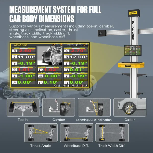 AUTOOL XC503 Fixed-Column 3D Wheel Alignment Machine