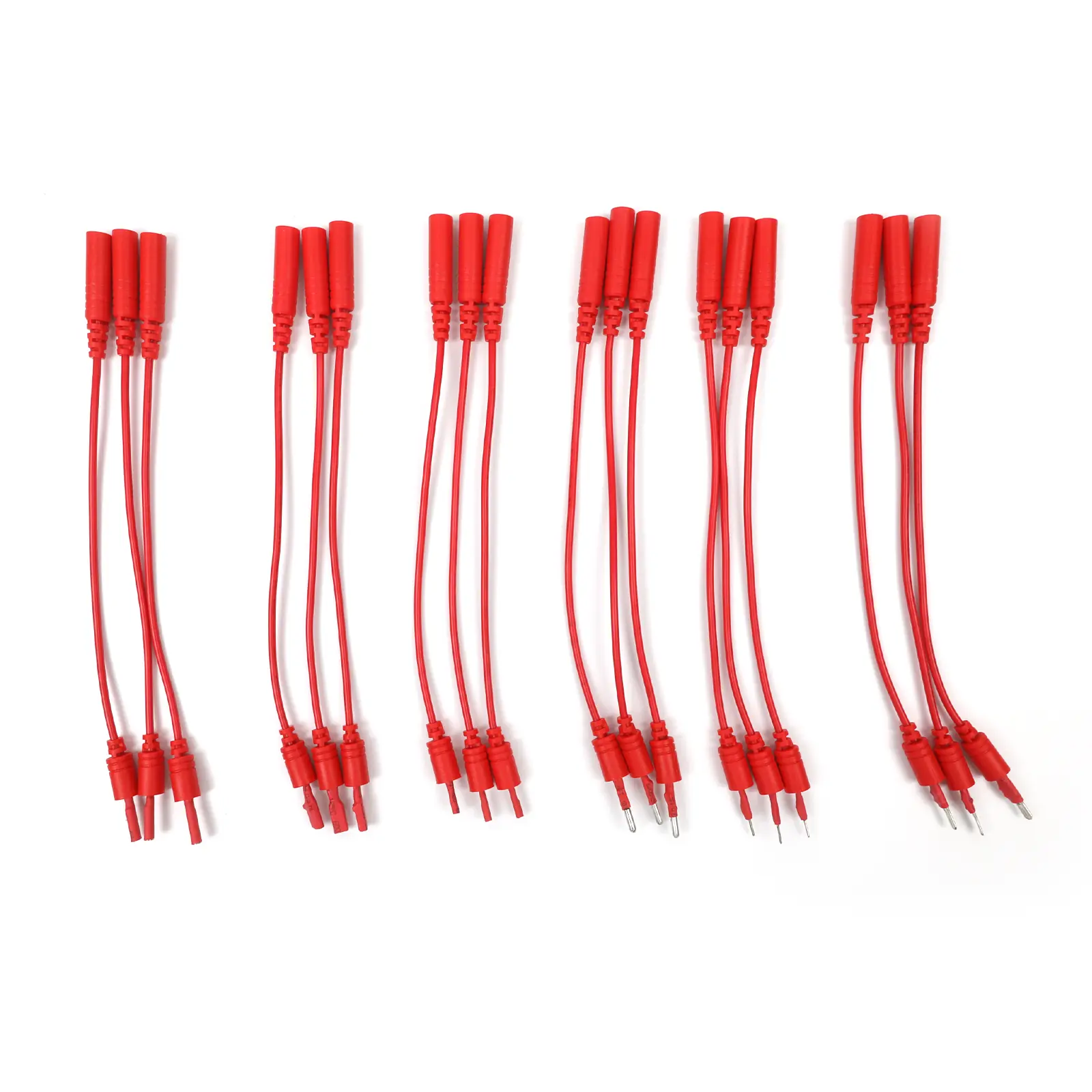 AUTOOL test lead kit red terminal lead group with female sockets and pin tips