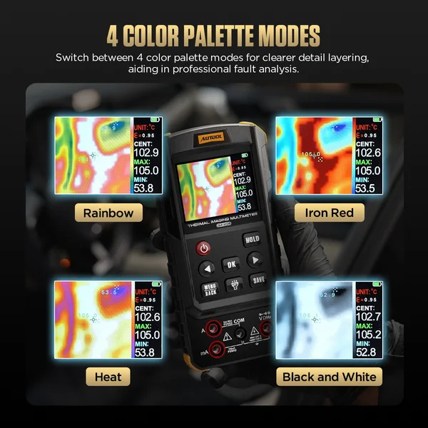 AUTOOL DM208 True RMS Digital Multimeter with Thermal Imaging
