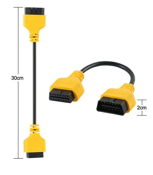 AUTOOL 30cm Two-Pack OBD2 Extension Cable