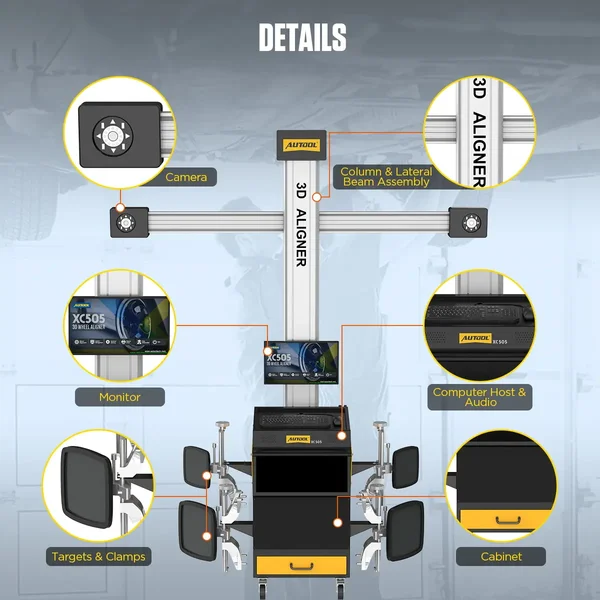 AUTOOL XC505 3D Wheel Alignment Machine with Mobile Workstation