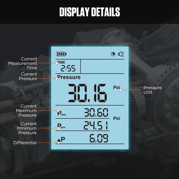 AUTOOL PT650 Digital Transmission Oil Pressure Tester Kit
