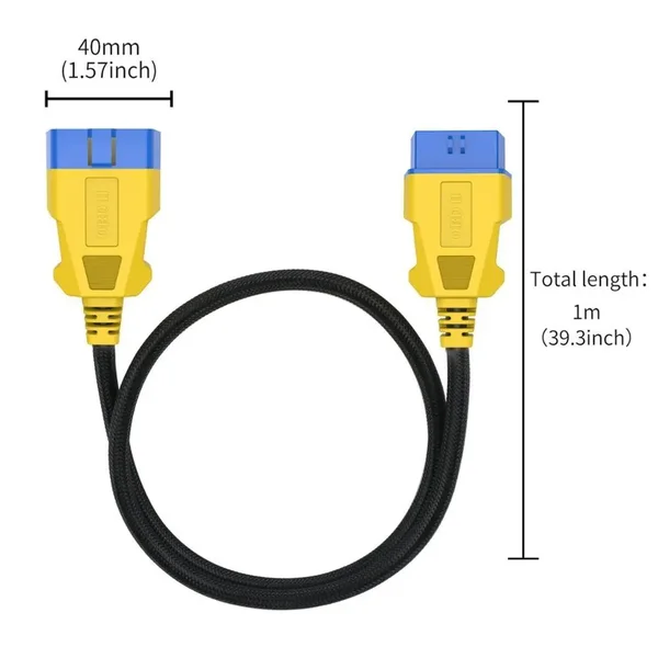 AUTOOL 100cm Braided OBD2 Extension Cable