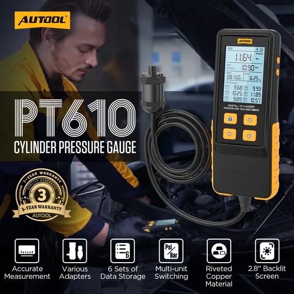 AUTOOL PT610 Digital Engine Compression Tester