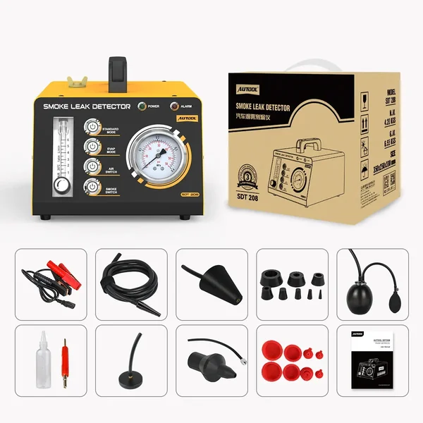 AUTOOL SDT208 Dual-Pressure Automotive Smoke Machine for 12V/24V Vehicles
