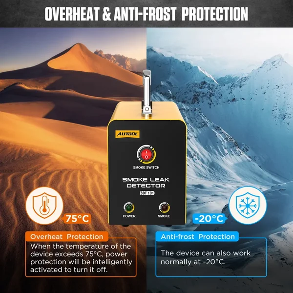 AUTOOL SDT101 Low-Pressure EVAP Smoke Machine with Fixed 0.46 psi Output