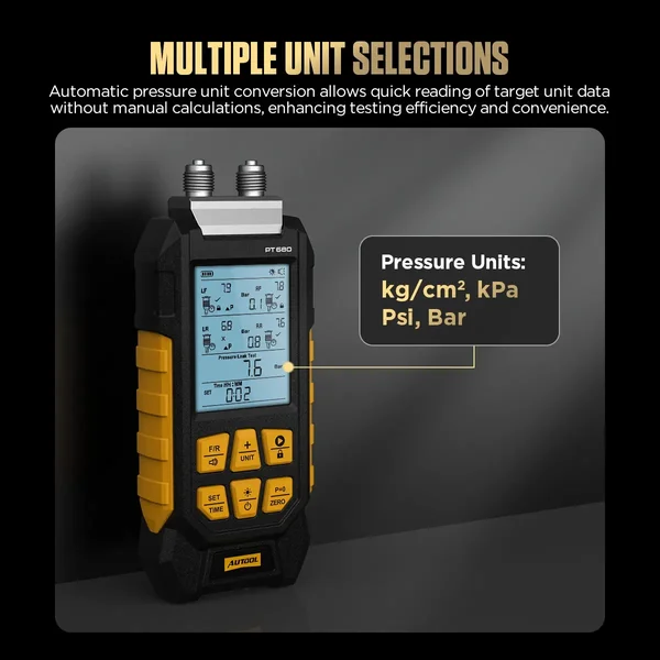 AUTOOL PT680 Dual-Channel Air Suspension Pressure Tester