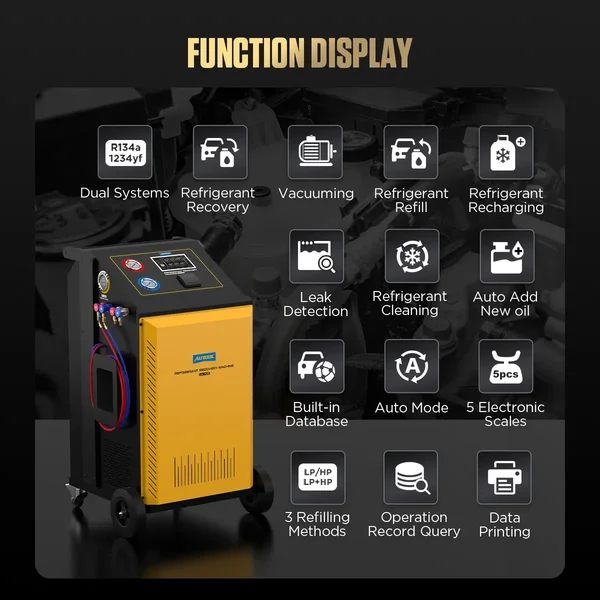 AUTOOL LM708 R134a & R1234yf Recovery and Recharge Machine
