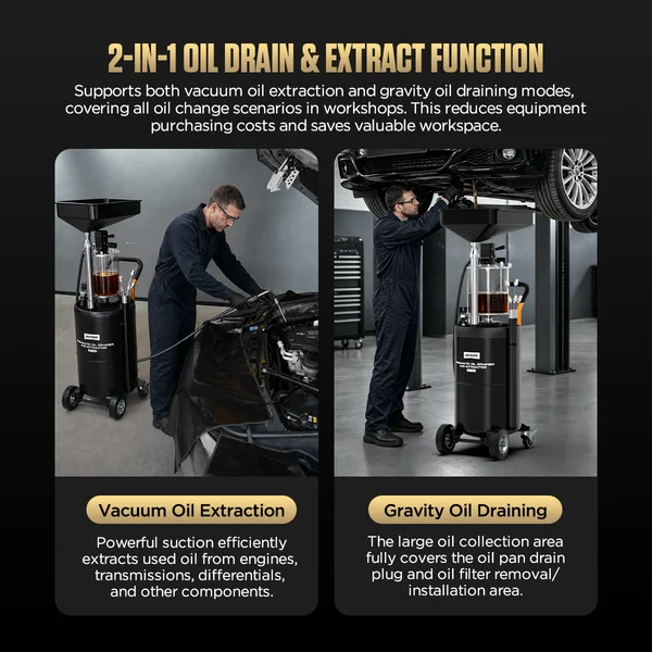 AUTOOL OD750 100 L Pneumatic Oil Extractor and Drainer with 12 L Sight Cup
