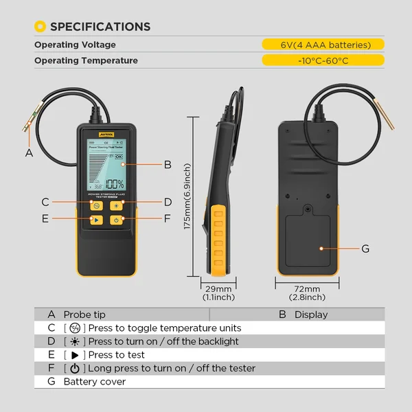 AUTOOL AS507 Power Steering Fluid Tester