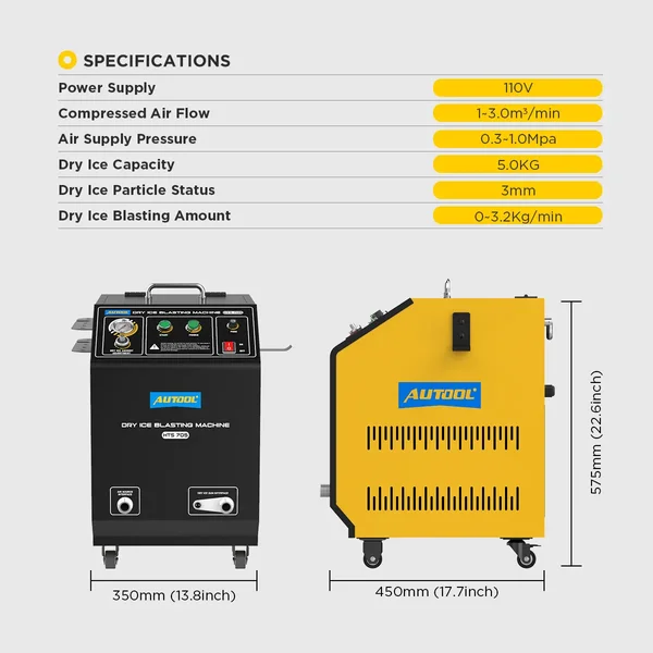 AUTOOL HTS705 Automotive Dry Ice Cleaning Machine