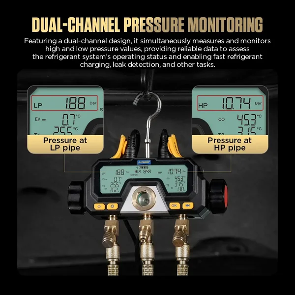 AUTOOL LM70 Smart Digital Manifold Gauge with Superheat & Subcooling