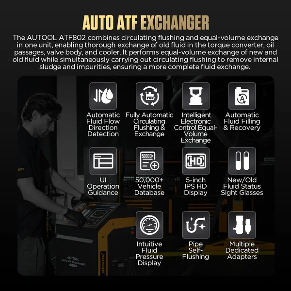 AUTOOL ATF802 Dual-Pump Transmission Fluid Exchanger