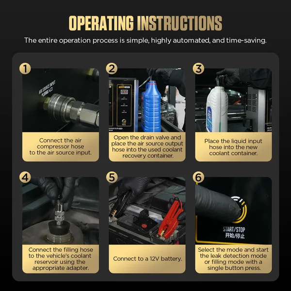 AUTOOL SC301 Cooling System Pressure Tester & Coolant Vacuum Filler