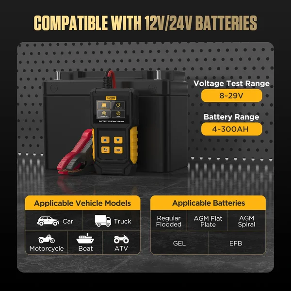 AUTOOL BT360 12V Digital Automotive Battery Tester
