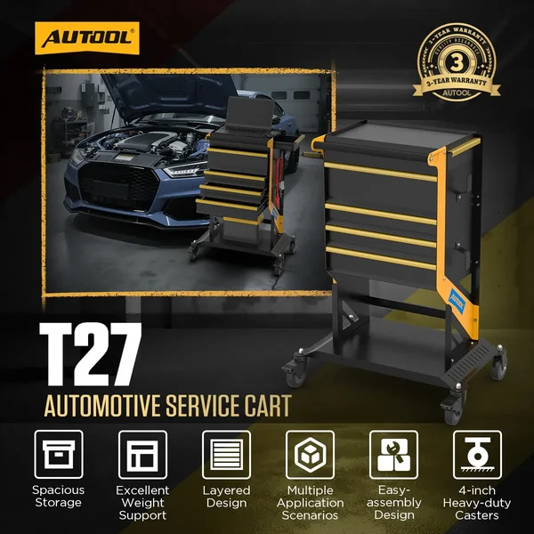 AUTOOL T27 Four-Drawer Workshop Trolley